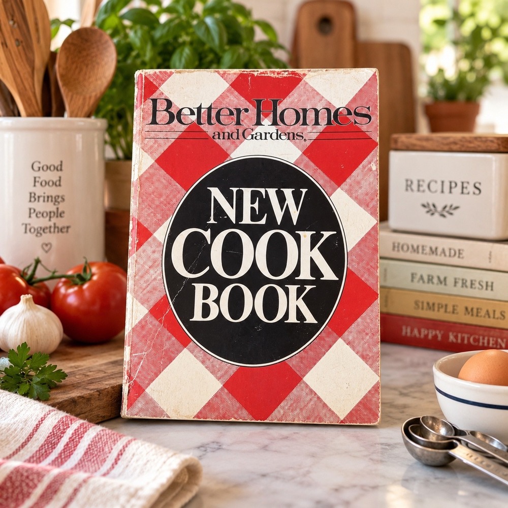 Vintage 1987 Better Homes and Gardens New Cook Book Paperback Red Plaid Cookbook